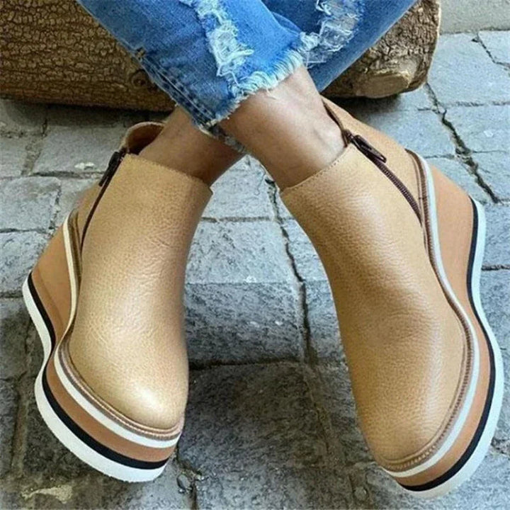 Bottes Cheville à Talons Épais pour Femmes avec Charme Vintage
