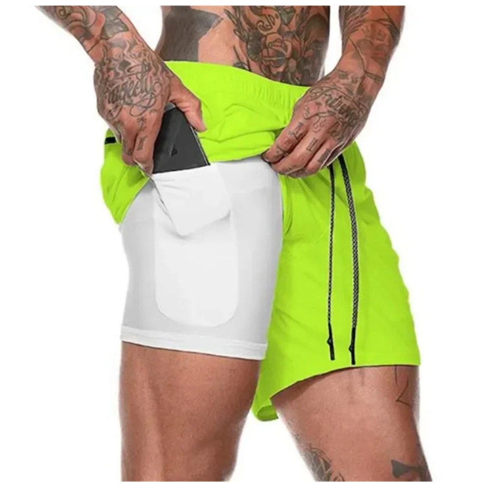 Shorts de sport 2-en-1 pour hommes – Conçus pour la performance et le confort