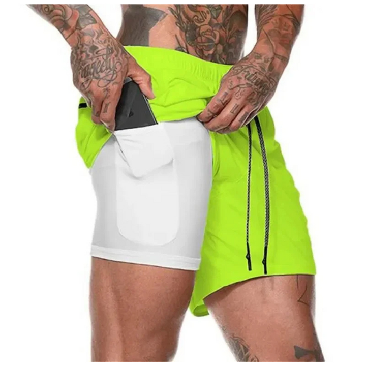 Shorts de sport 2-en-1 pour hommes – Conçus pour la performance et le confort