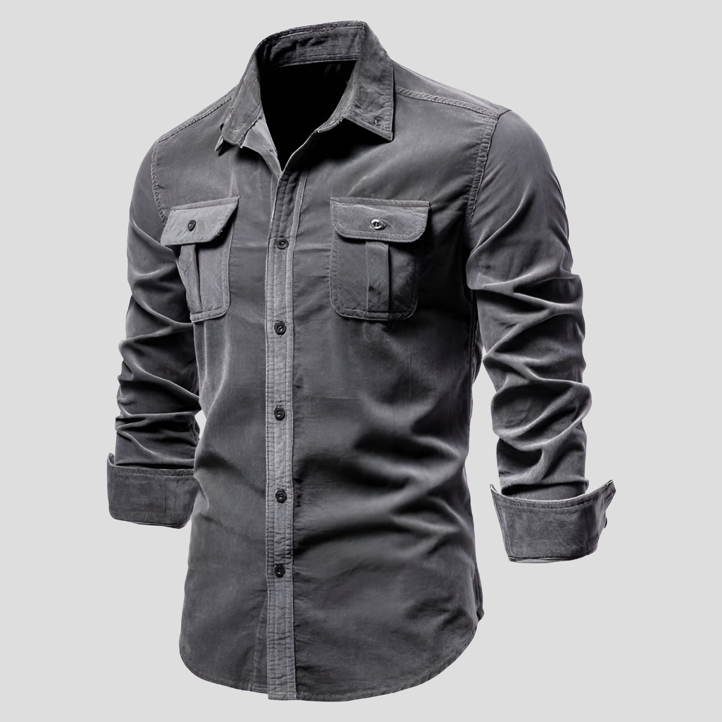 Chemise en Corduroy pour Hommes Texture Intemporelle Confort au Quotidien