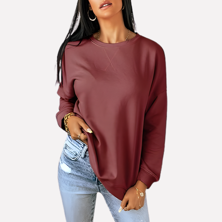 Sweat-shirt à col rond pour femmes