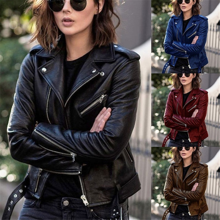 Veste en Cuir de Haute Qualité en Couleurs Vibrantes