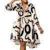 Robe d'été oversize pour femme avec imprimé boho