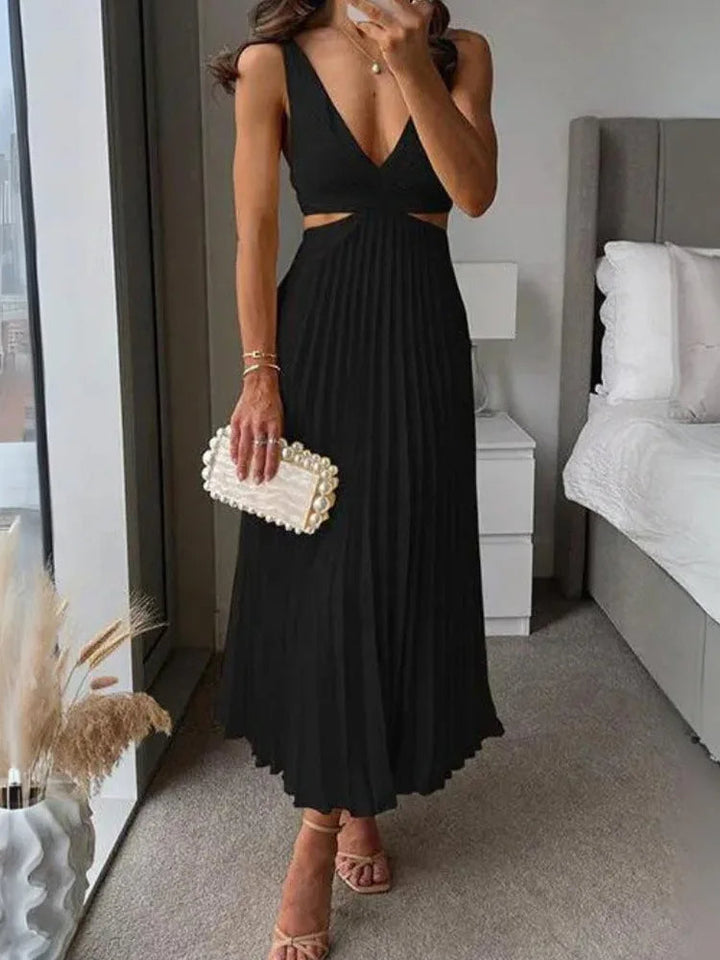 Robe Sans Manches Élégante avec Dos Nu Sophistication Gracieuse pour Occasions Chaudes