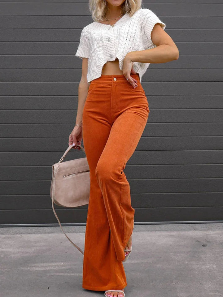 Pantalons Évasés en Corduroy Tendance pour Femmes