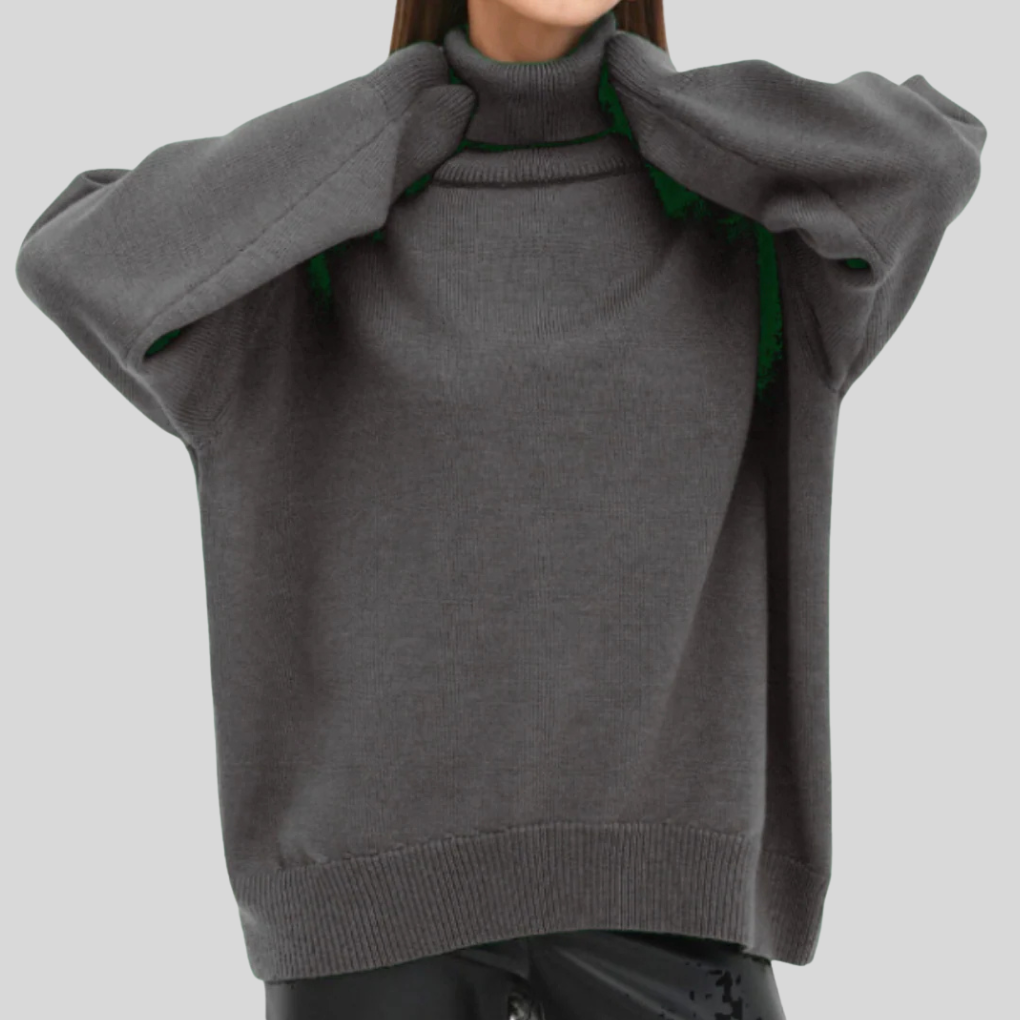 Pull Roule-Col Moderne pour Femme – Couche Élevée pour Temps Froid
