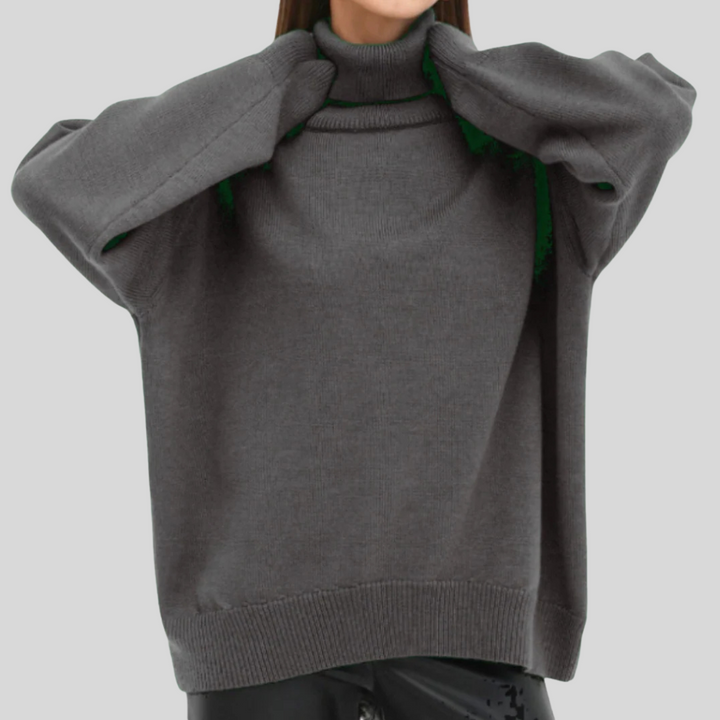 Pull Roule-Col Moderne pour Femme – Couche Élevée pour Temps Froid