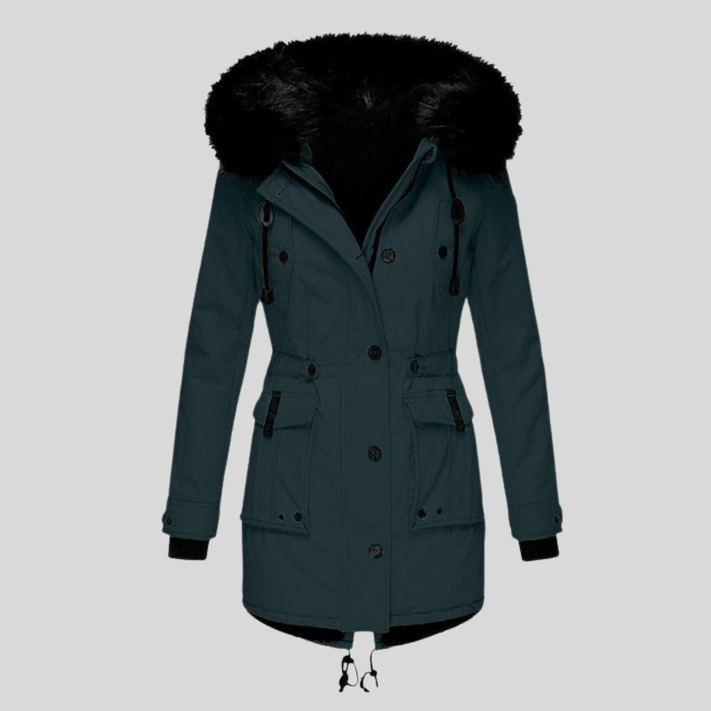 Manteau d'hiver pour femmes avec capuche – Couche fonctionnelle avec poches