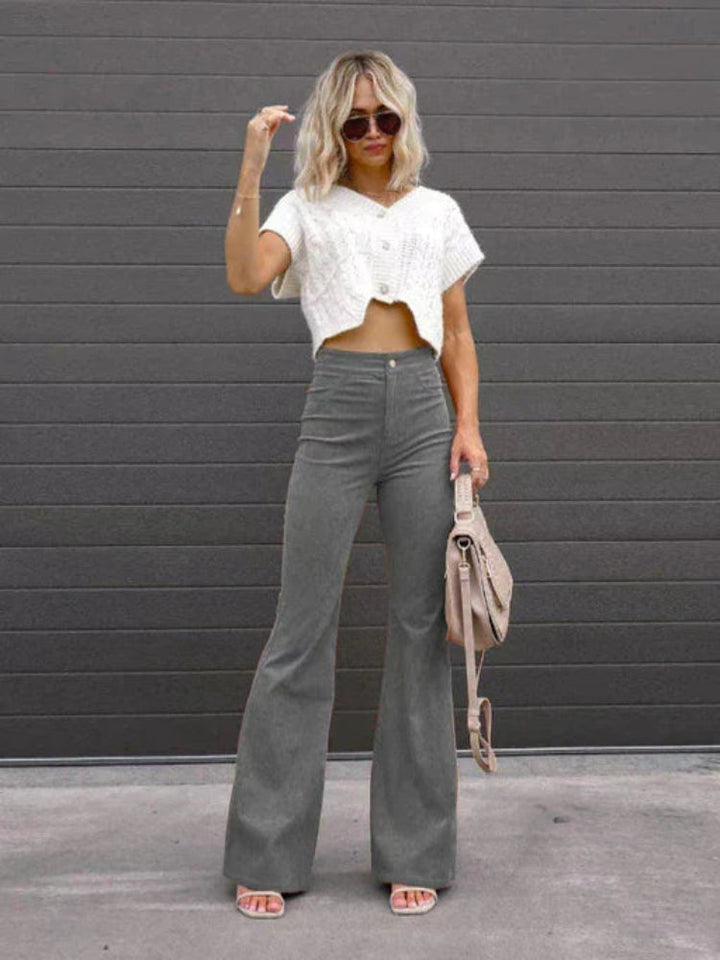 Pantalons Évasés en Corduroy Tendance pour Femmes