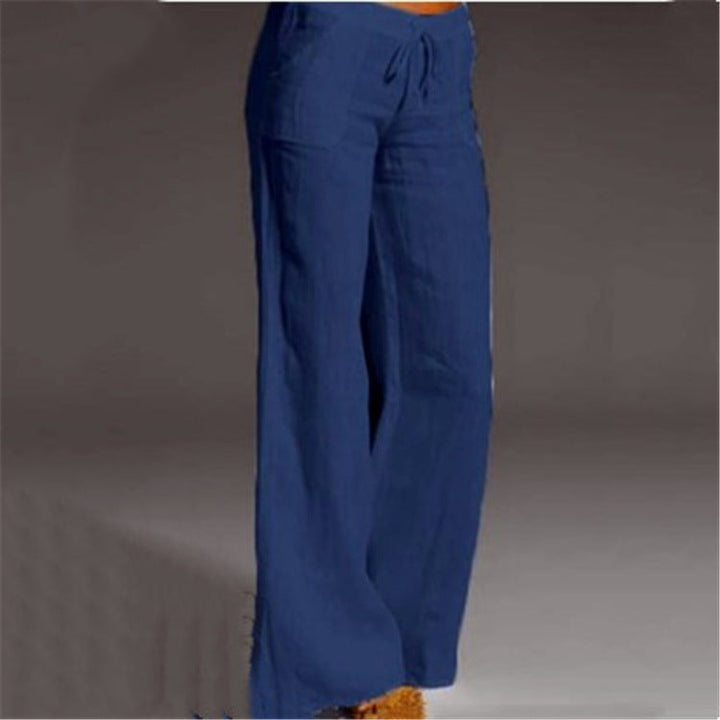 Pantalons en lin décontractés pour femmes, larges, d'été, détente cool pour les jours chauds