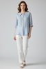 Megan | Chemise Casual Femme avec Col Volant et Boutons