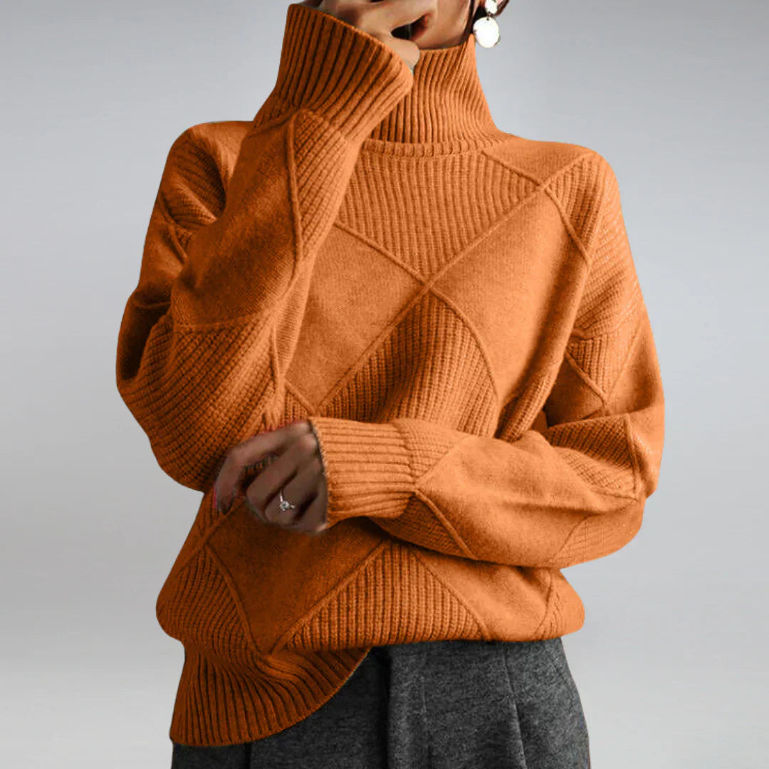 Pull col roulé femme – Maille douce avec charme classique