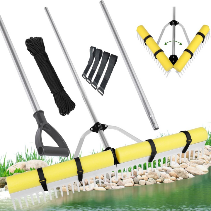 Ensemble de râteaux pour enlever les mauvaises herbes du lac flottant
