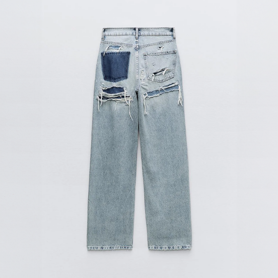 Jeans Vintage Déchirés pour Femmes