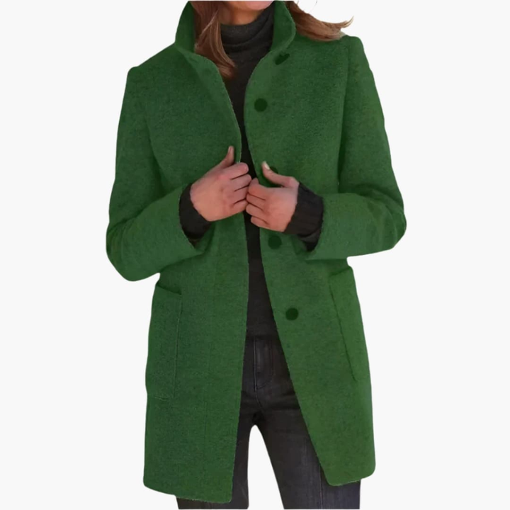 Manteau pour femmes avec col montant et poches