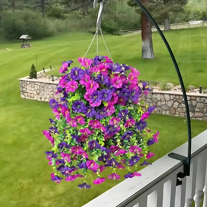 Décor Suspendu Fleur Artificielle Gloire du Matin Résistante aux UV