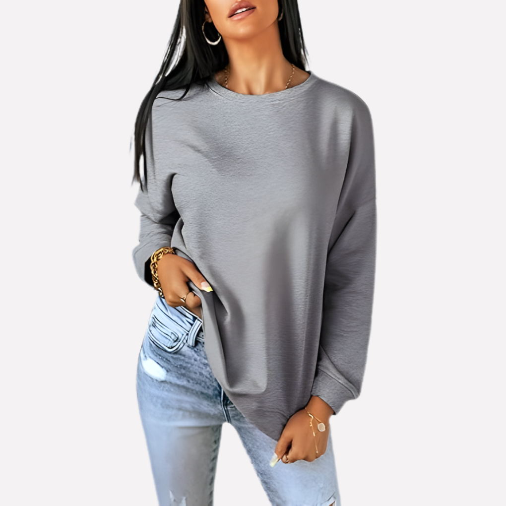 Sweat-shirt à col rond pour femmes