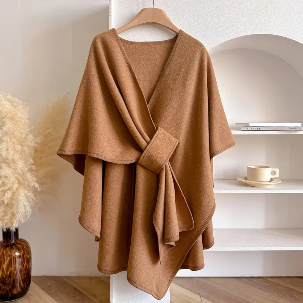Manteau Luxueux à Col Châle résistant au vent pour Femme