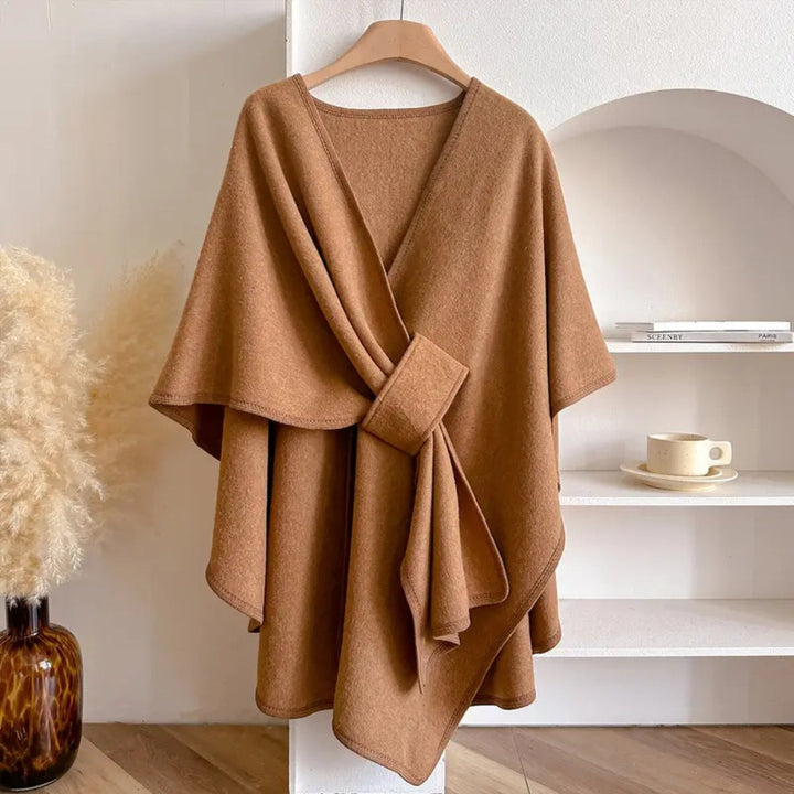 Manteau Luxueux à Col Châle résistant au vent pour Femme