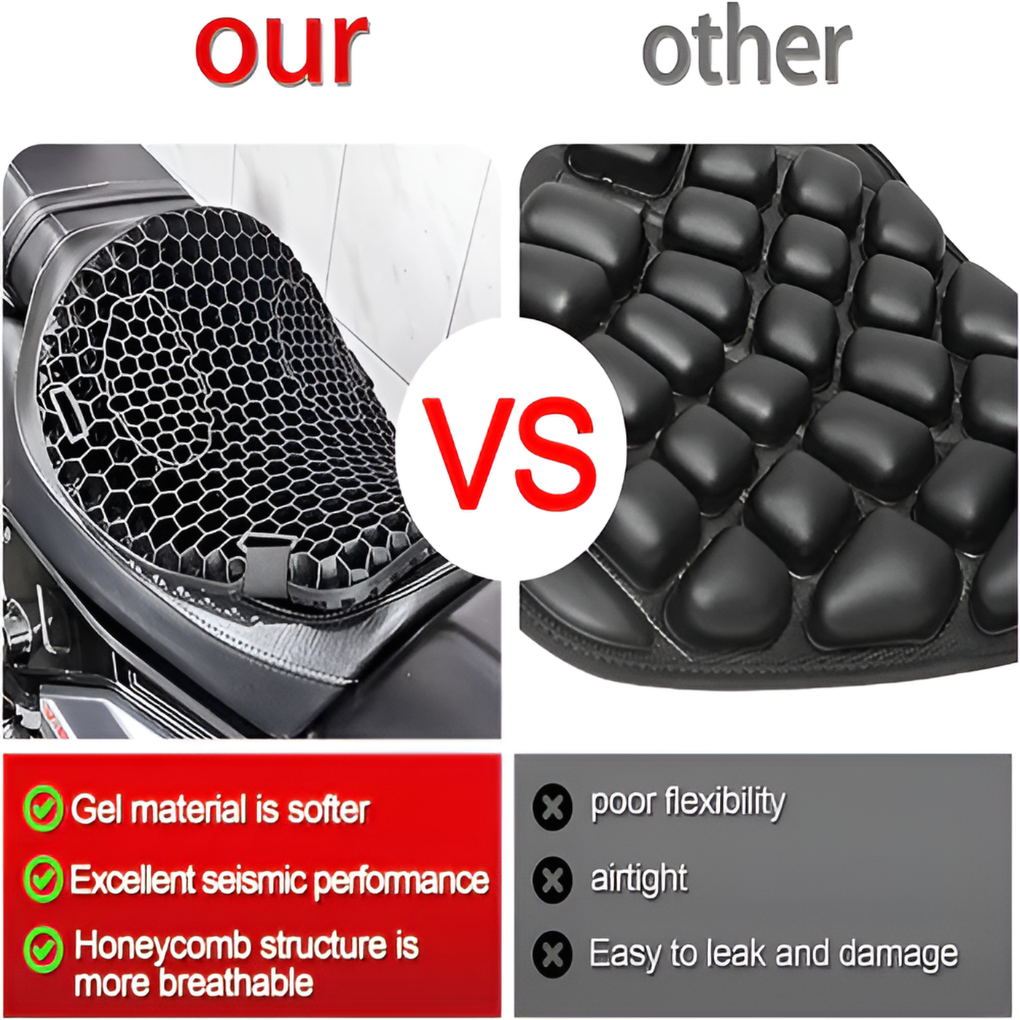 Coussin Gel de Selle de Moto pour Trajets de Longue Distance