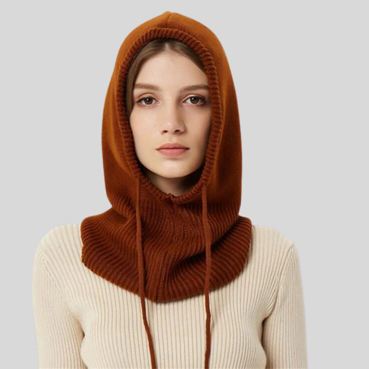 Chaleur de cou à capuche tricotée pour l'hiver