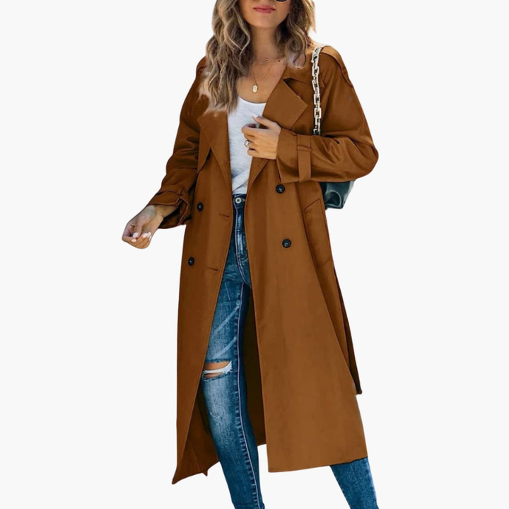 Manteau Trench pour Femmes avec Patte de Bouton Prix de Vente