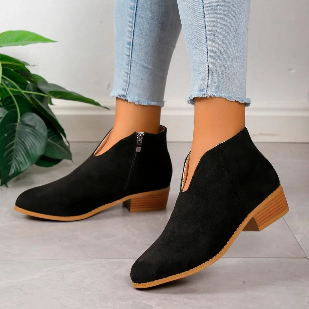 Bottes Cheville Suede Chic pour Femme