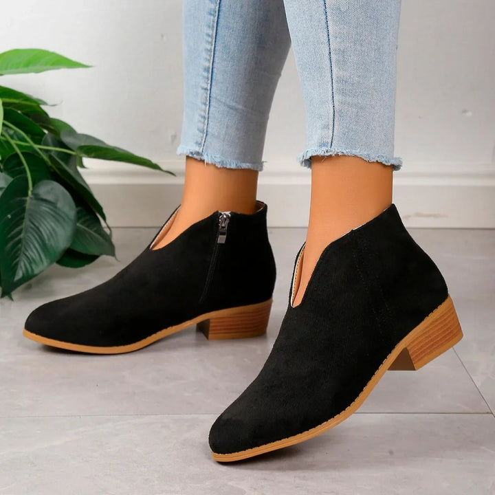 Bottes Cheville Suede Chic pour Femme