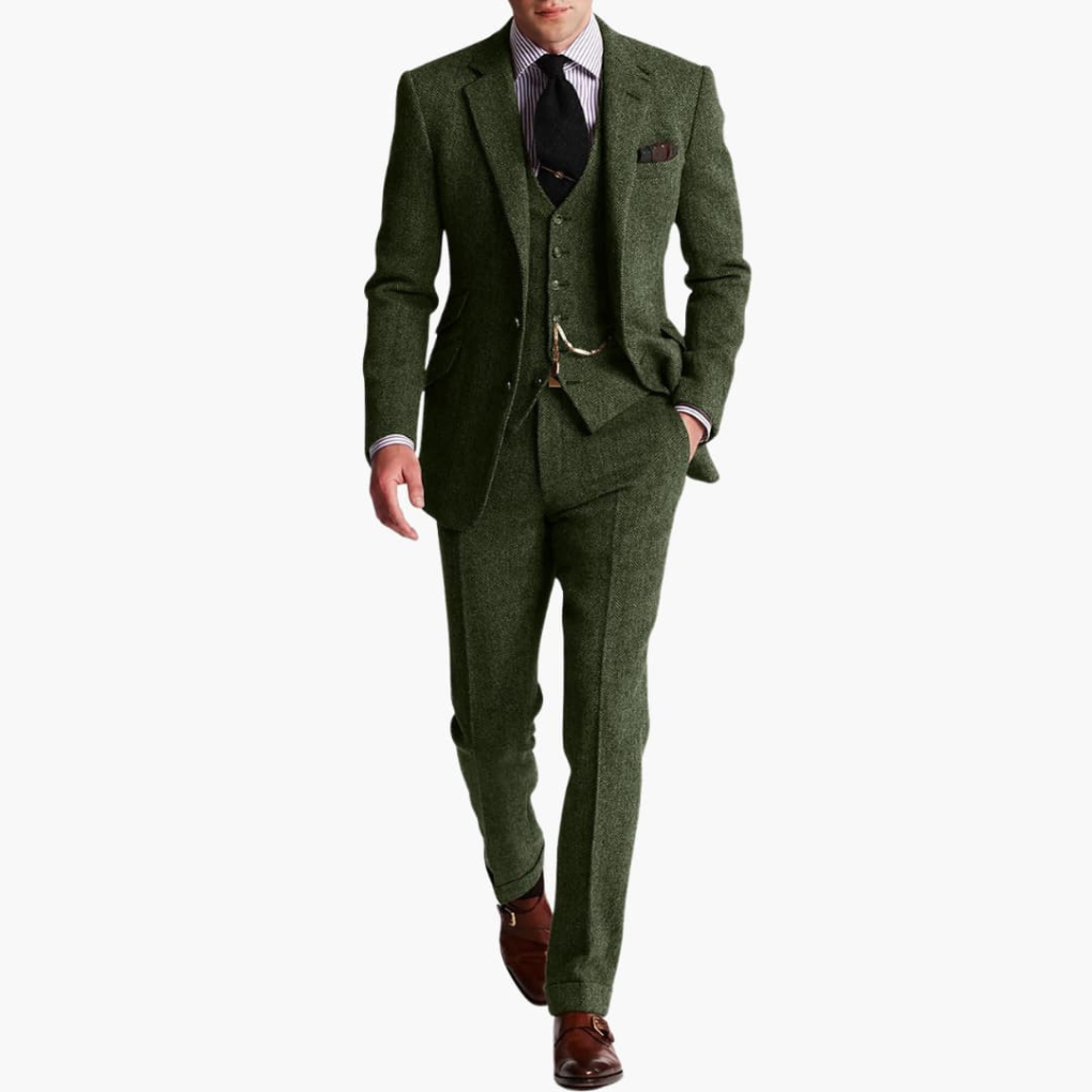 Ensemble de Costume Formel pour Homme avec Veste et Gilet