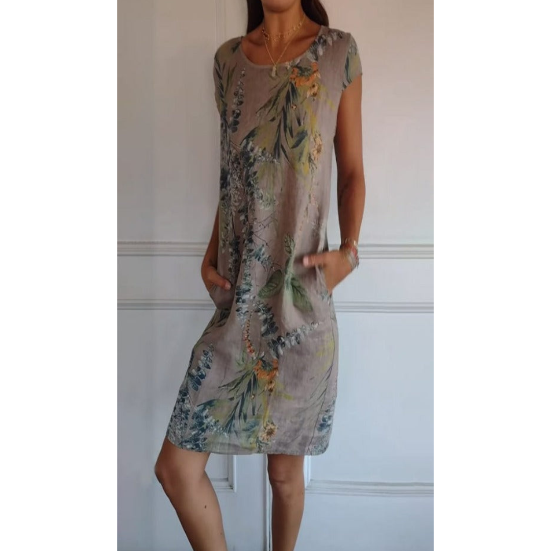 Robe Confortable Col Rond