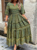 Daisy | Robe Midi Flottante Imprimée Boho pour Femmes