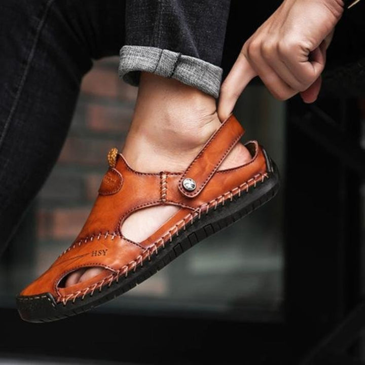 Sandales en cuir respirantes pour hommes