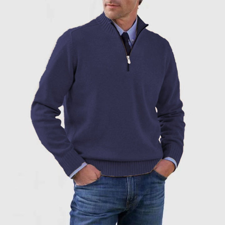 Pull à demi-zip pour homme – Style superposé avec attrait saisonnier