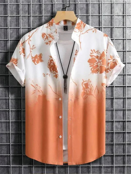 Chemise hawaïenne imprimée fleur 3D style vibrant pour jours détendus