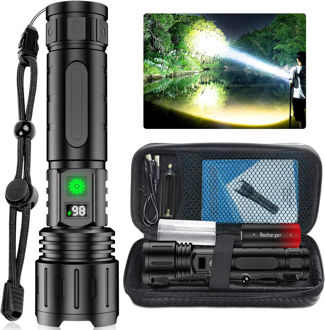 La lampe torche LED la plus lumineuse au monde – Torche haute puissance de 100 000 lumens