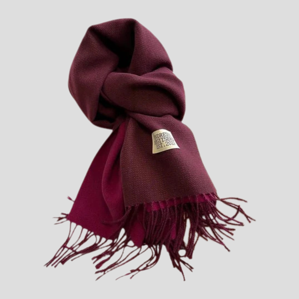 Écharpe en laine style hivernal classique