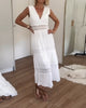 Saule | Robe Midi Sans Manches Femme Boho V Décolleté