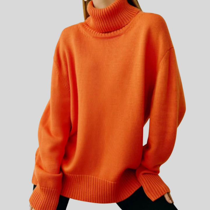 Pull Roule-Col Moderne pour Femme – Couche Élevée pour Temps Froid