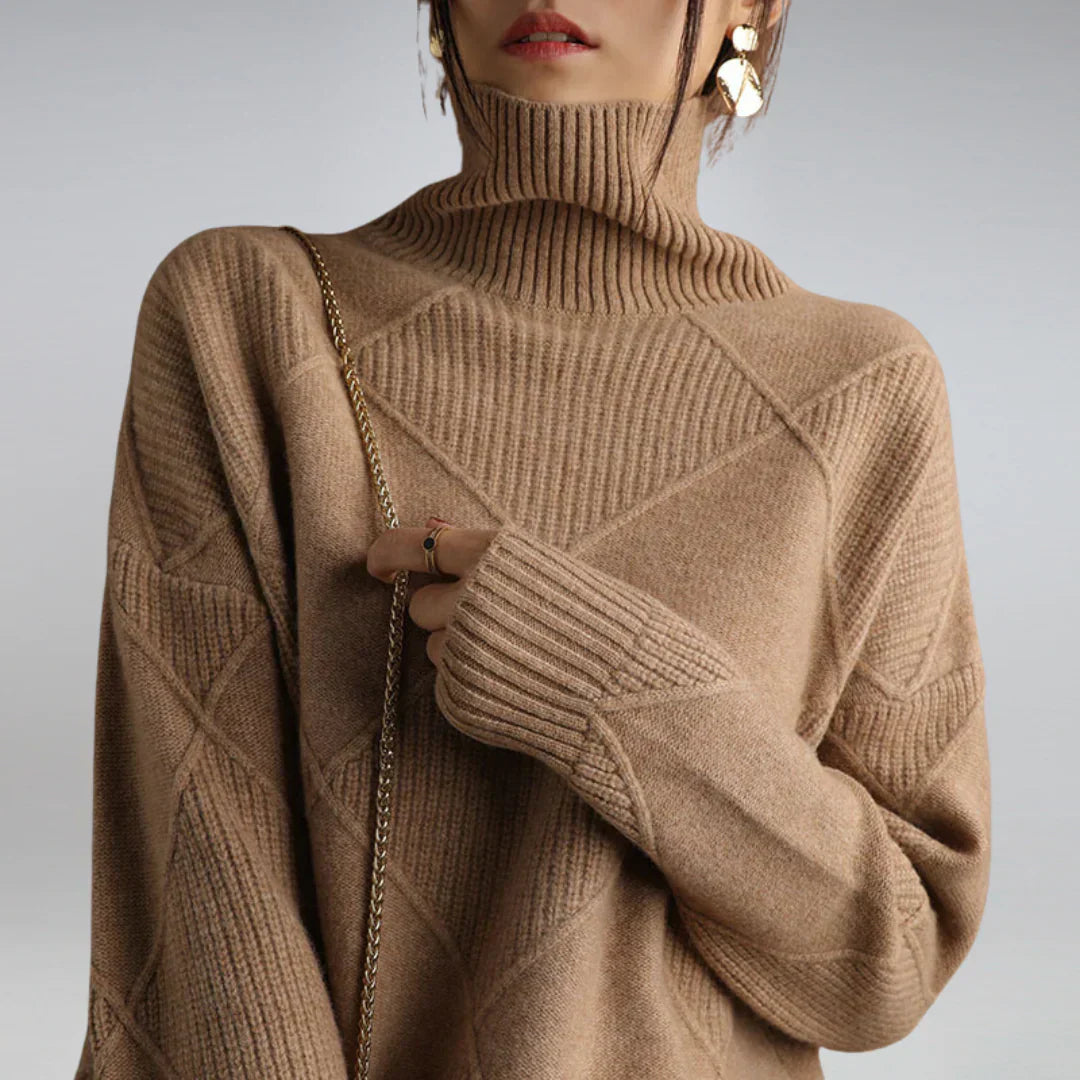 Pull col roulé femme – Maille douce avec charme classique
