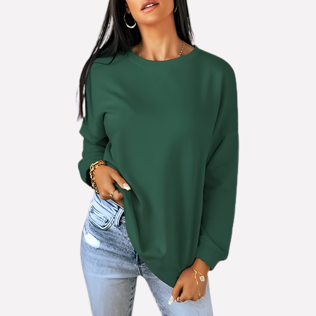 Sweat-shirt à col rond pour femmes