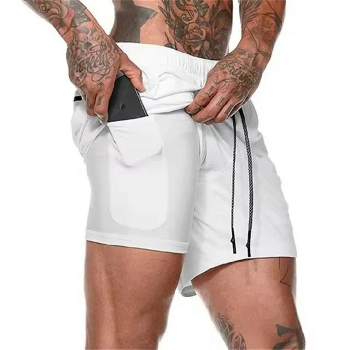 Shorts de sport 2-en-1 pour hommes – Conçus pour la performance et le confort