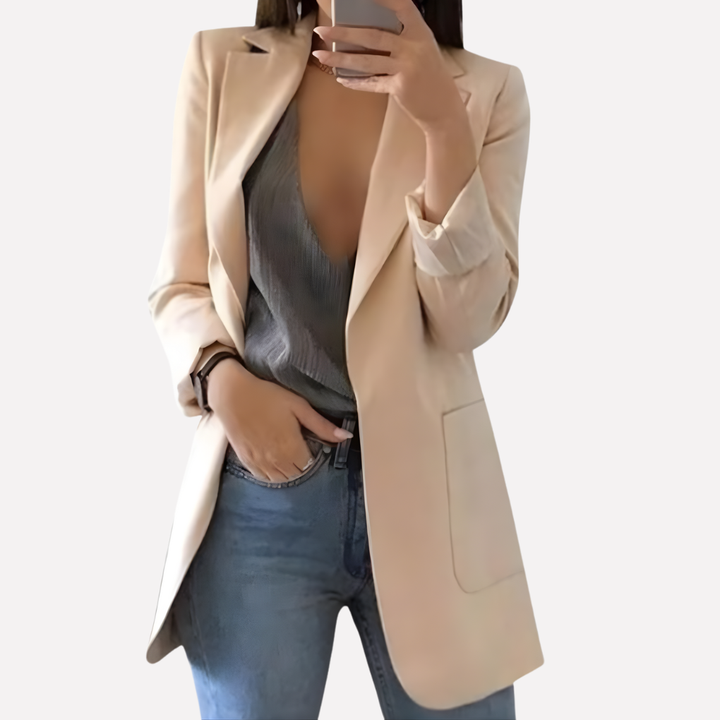 Blazer Femme avec Poches Avant – Couche Quotidienne Structurée