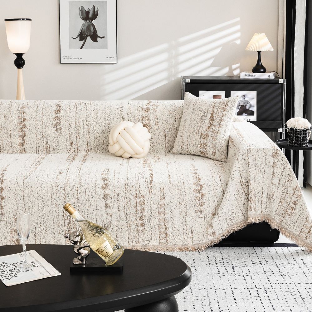 Housse de Sofa Almond Crest Confort Élégant pour Votre Espace de Vie