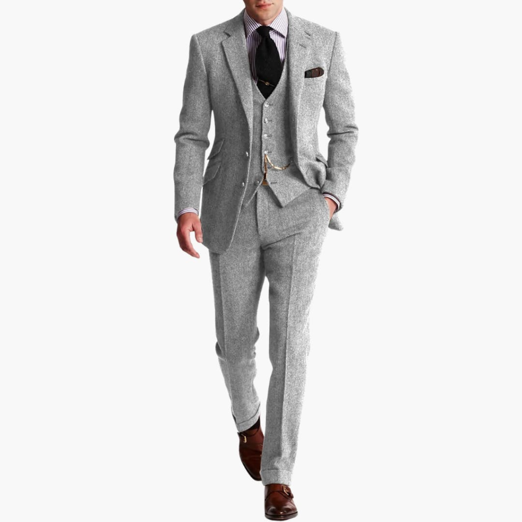 Ensemble de Costume Formel pour Homme avec Veste et Gilet