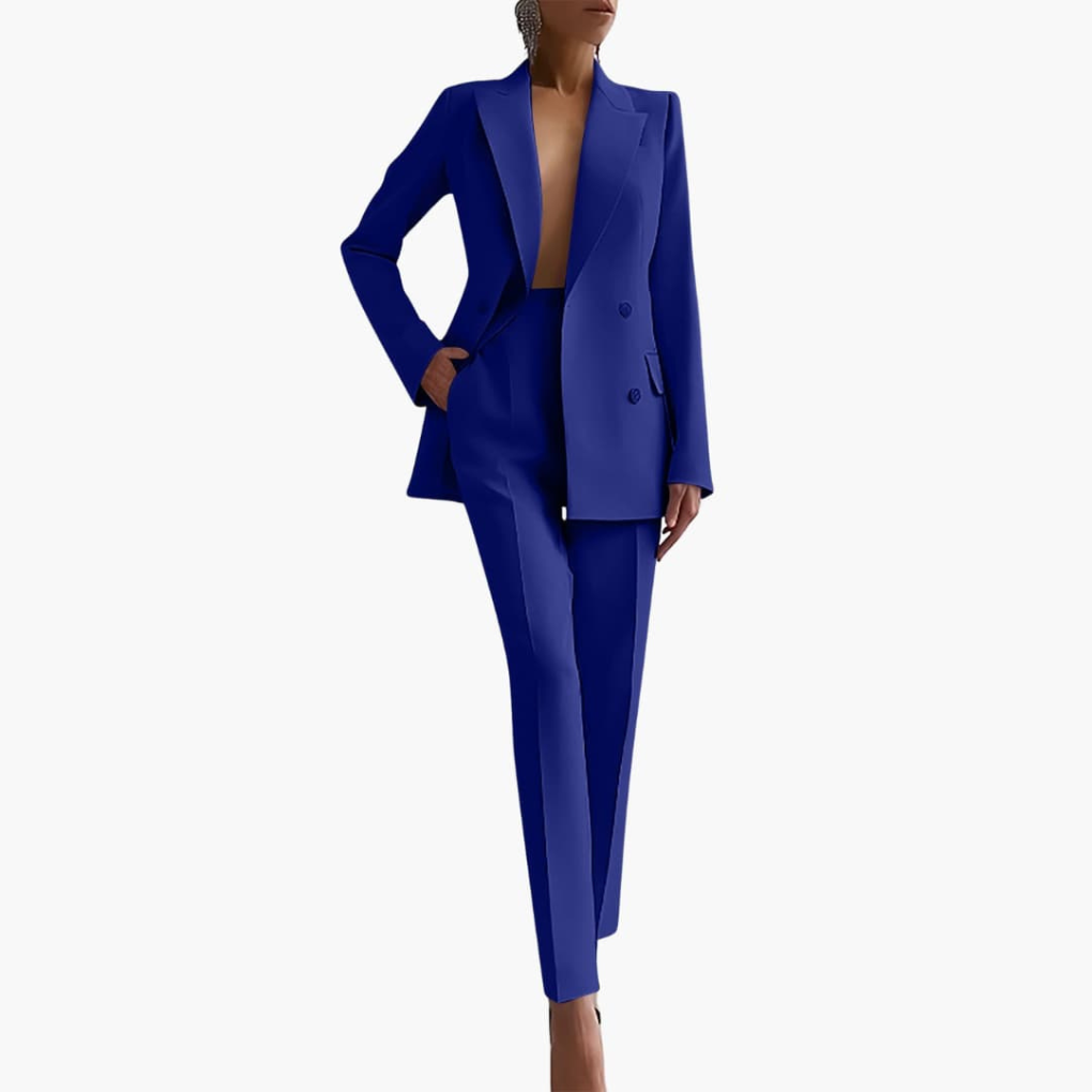 Ensemble de Costume Femme avec Blazer et Pantalons Droits