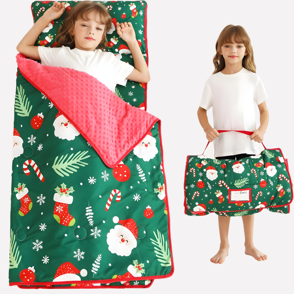 Tapis de Sieste pour Enfant avec Oreiller et Couverture