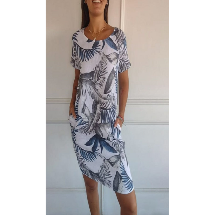 Robe Confortable Col Rond