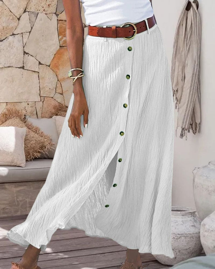 Jupe Monochrome Longue pour Femme Simplicité Gracieuse avec Confort Toute la Journée