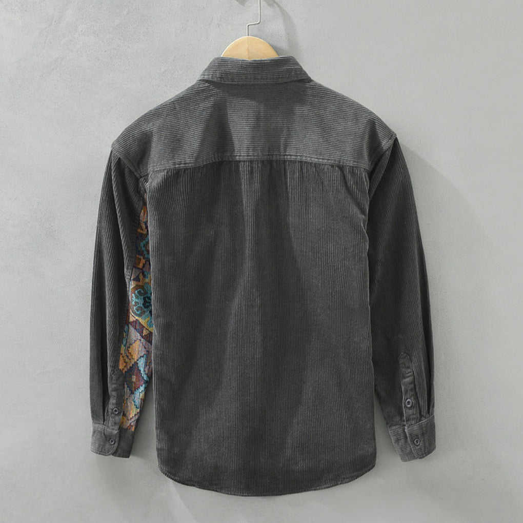 Chemise Vintage Homme à Manches Longues Style Classique avec Attrait Intemporel