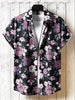 Chemise hawaïenne imprimée fleur 3D style vibrant pour jours détendus